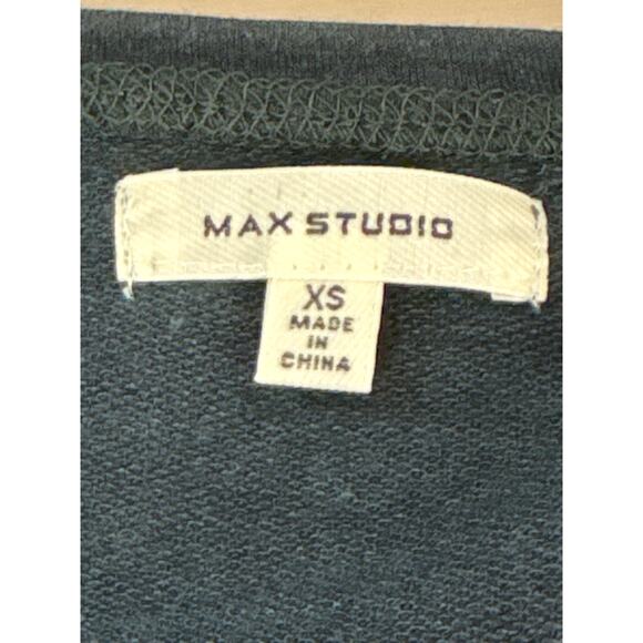 MAX STUDIO SCOOP NECK LONG SLEEVE SWEATER‎ DRESS IN ARMY NWT WOMEN'S SIZE XS - Picture 9 of 12